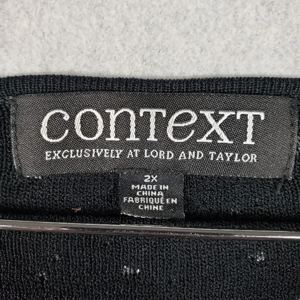 Context Lord & Taylor 2X Tunic Top Ombre Glitter Sparkle Evening Party Plus Size